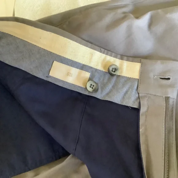 GTA Men’s Pants Straight Leg Slim Fit Grey Cotton SZ 40/34